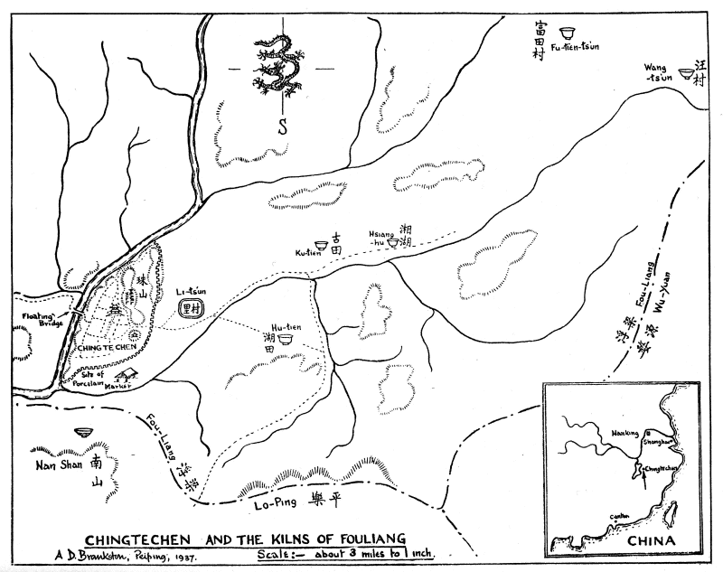 Brankstone map of Jingdezhen 1937