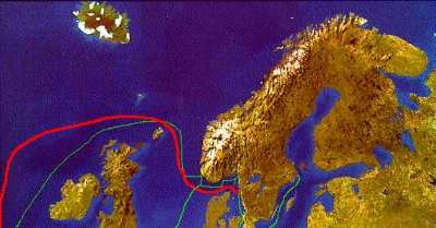 NOOA-11 GAC Image ©SSC Satellitbild 1993, Kiruna.