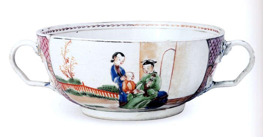 Figure Bowl with Two Ears, Qianlong period