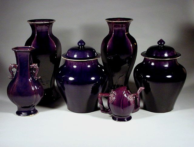 Aubergine eggplant monochrome glaze