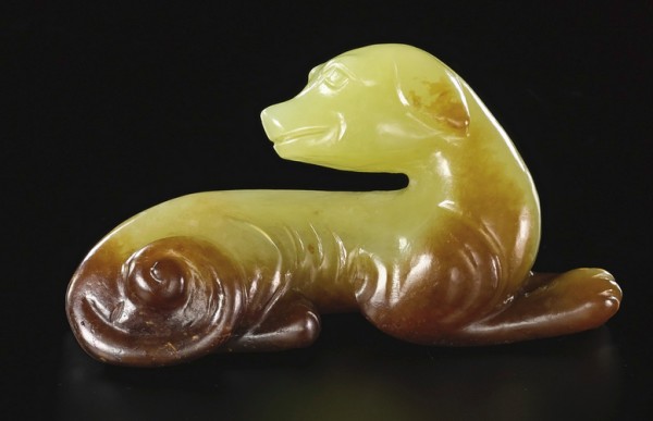 Yellow Jade dog, Ming Dynasty