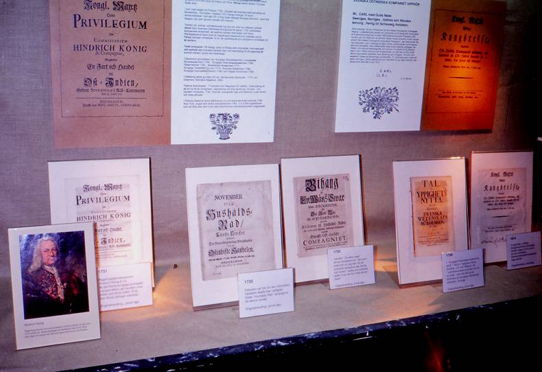 privilegium 1731 and other documents at blå vägen exhibition at GHM