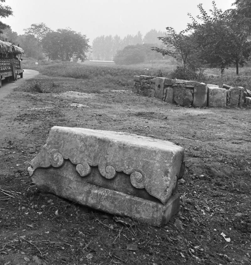 Blocks near the road